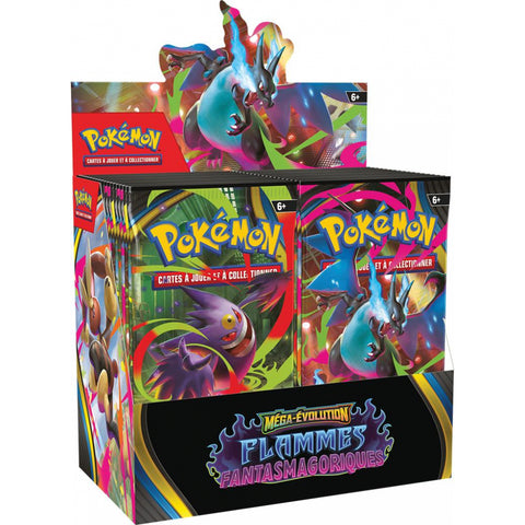 Display Pokémon ME02 : Méga-Évolution Flammes Fantasmagoriques - Boîte de 36 Boosters (VF / Français)