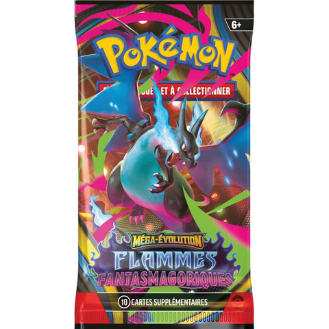 Booster Pokémon ME02 : Méga-Évolution Flammes Fantasmagoriques - 10 Cartes (VF / Français)