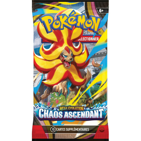 Booster Pokémon ME04 : Méga-Évolution Chaos Ascendant - 10 Cartes (VF / Français)