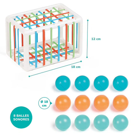 Cube de manipulation avec balles